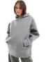 ASOS DESIGN oversized scuba hoodie in charcoal marl антрацит мелирует/, L - EU 44-46 - фото #1