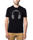 Фото #1 товара Mens Premium Blend Word Art T-Shirt - Headphones - Music Genres