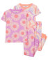 Фото #8 товара Baby 4-Piece Daisy 100% Snug Fit Cotton Pajamas 24M