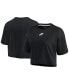 ფოტო #1 პროდუქტის Women's Black Philadelphia Eagles Super Soft Boxy Short Sleeve Cropped T-shirt