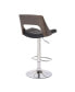 Фото #4 товара Bentwood Wood Bar Stool with Diamond Quilted Finish Curved Seat and Back