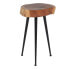 Side table 38 x 35 x 51 cm Natural Black Wood Iron