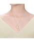 ფოტო #3 პროდუქტის Beautiful Sterling Silver 14K Gold Plated 9-10MMGenuine Freshwater Button Pearl Pendant Necklace