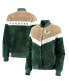 Women's Green, Cream Green Bay Packers Riot Squad Sherpa Full-Snap Jacket