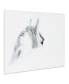 Фото #2 товара 'Blanco Mare Horse' Frameless Free Floating Tempered Glass Panel Graphic Wall Art - 48" x 32''