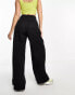 Фото #2 товара ASOS DESIGN Hourglass casual wide leg trouser in black