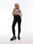 Topshop Petite basic ankle legging in black 44 - фото #1