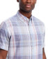 Фото #4 товара Men's Short Sleeve Plaid Shirt