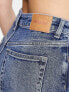 Weekday Smooth high waist slim straight leg jeans in winter blue