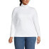 Фото #7 товара Plus Size Lightweight Fitted Long Sleeve Turtleneck Tee
