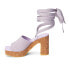Фото #3 товара BEACH by Matisse Magnolia Block Heels Womens Purple Casual Sandals MAGNOLIA-551