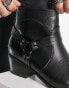 Фото #2 товара Public Desire Sheriff western ankle boots with metal hardware in black