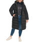 Фото #5 товара Women's Plus Size Bibbed Hooded Puffer Coat