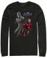 Marvel Men's Avengers Endgame Iron Man Captain America Split, Long Sleeve T-shirt