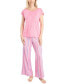 ფოტო #1 პროდუქტის Women's 2-Pc. Sunny Style Pajamas Set