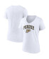 ფოტო #1 პროდუქტის Women's White Purdue Boilermakers Evergreen Campus V-Neck T-shirt