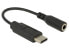 Delock 65842 - Black - USB C - 3.5mm - 0.14 m - Male - Female