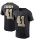 Фото #1 товара Men's Alvin Kamara Black New Orleans Saints Name and Number T-shirt