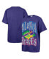 ფოტო #1 პროდუქტის Women's Navy Atlanta Braves Flashing Lights Boyfriend T-Shirt