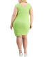 ფოტო #2 პროდუქტის Trendy Plus Size Sleeveless Textured Dress, Created for Macy's