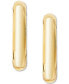 ფოტო #7 პროდუქტის Convertible Polished Drop Circle Hoop Earrings in 10k Gold