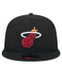 Men's Black Miami Heat Evergreen Meshback 9FIFTY Snapback Hat