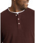 Фото #4 товара Mens Waffle Henley Long Sleeve Tee