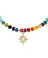 ფოტო #3 პროდუქტის Multi Color Stone and 14K Gold Plated Heart Stretch Bracelet Set