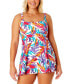 Фото #3 товара Women's Printed One-Piece Swim Dress