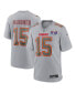 ფოტო #1 პროდუქტის Men's Patrick Mahomes Gray Kansas City Chiefs Super Bowl LVIII Atmosphere Fashion Game Jersey