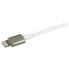 Фото #6 товара StarTech.com 1 m (3 ft.) USB to Lightning Cable - iPhone / iPad / iPod Charger Cable - Lightning to USB Cable - Apple MFi Certified - Metal - White - 1 m - Lightning - USB A - Male - Male - White