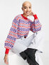 Фото #1 товара Wednesday's Girl relaxed jumper in heart stripe knit