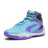 Фото #3 товара Puma Playmaker Pro Mid Basketball Mens Blue Sneakers Athletic Shoes 37790209