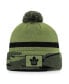 Фото #1 товара Men's Camo Toronto Maple Leafs Military-Inspired Appreciation Cuffed Knit Hat with Pom