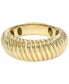 Ribbed Texture Statement Ring in 14k Gold
