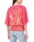 Фото #2 товара Petite Floral-Print Smocked Top