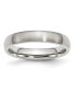 ფოტო #1 პროდუქტის Stainless Steel Brushed 4mm Half Round Band Ring