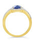 ფოტო #3 პროდუქტის Lab-Grown Sapphire (2 ct. t.w.) and Lab-Grown White Sapphire (1/4 ct. t.w.) Ring in 10k Yellow Gold