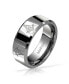 Фото #5 товара Square Compass Freemason Masonic Titanium Wedding Band Ring For Men Polished Silver Tone Comfort Fit 8MM