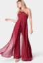 ფოტო #1 პროდუქტის Women's Overlay Halter Jumpsuit