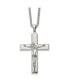 Фото #1 товара Chisel polished Crucifix Pendant on a Curb Chain Necklace