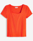 Women's Knit Square-Neck Top, Created for Macy's