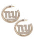 Women's Gold New York Giants Team Hoop Earrings