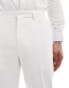 ASOS DESIGN wide fit suit trousers in white