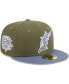 Фото #1 товара Men's Olive, Blue Florida Marlins 59FIFTY Fitted Hat