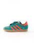 adidas Originals Gazelle trainers in green and red