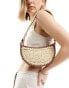 Фото #1 товара ASOS DESIGN shoulder bag with hand crochet weave in tan