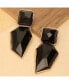 ფოტო #3 პროდუქტის Women's Black Abstract Stone Drop Earrings