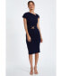 ფოტო #1 პროდუქტის Women's Scuba Crepe Midi Dress With Buckle Detail