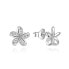 Delicate flower earrings with zircons AGUP2325L